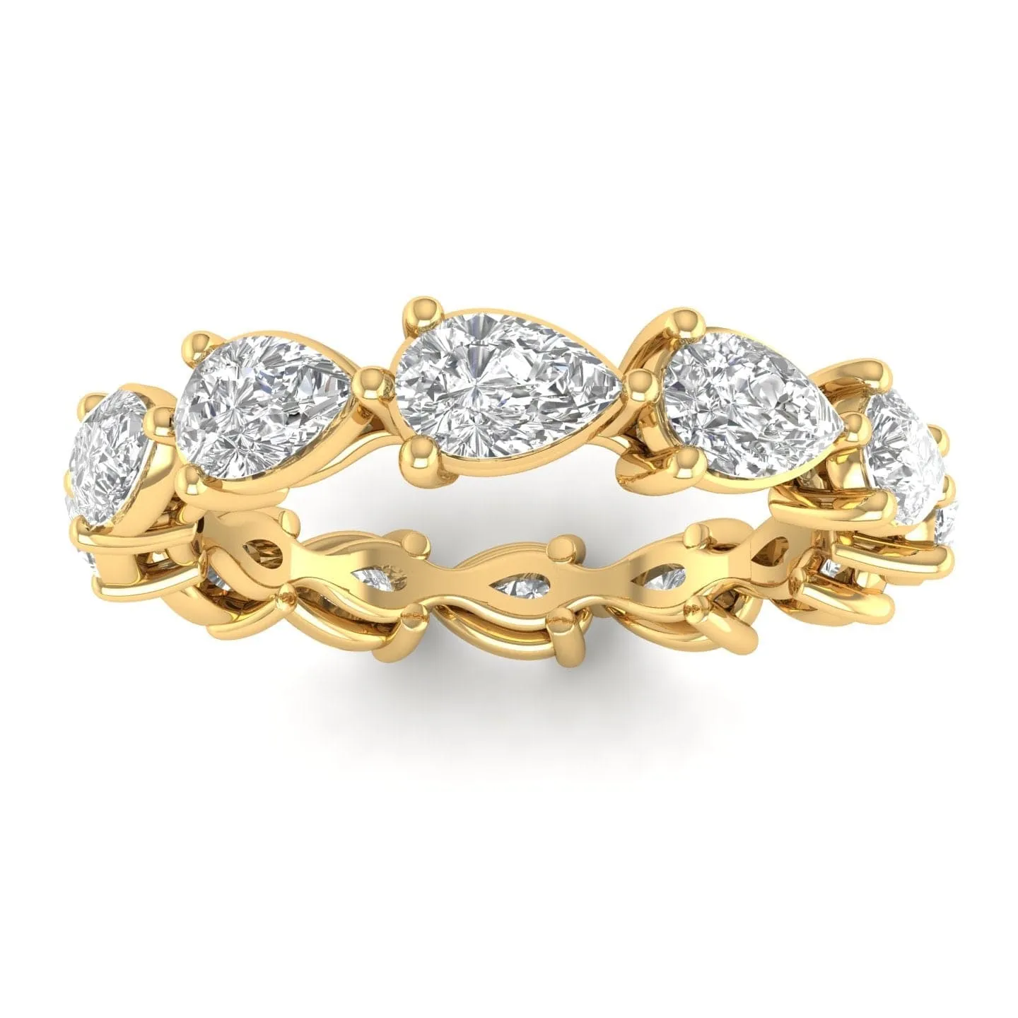 14K & 18K Gold Pear East West Diamond Eternity Ring