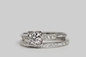 1930s .50ct OEC Diamond Engagement Ring Set