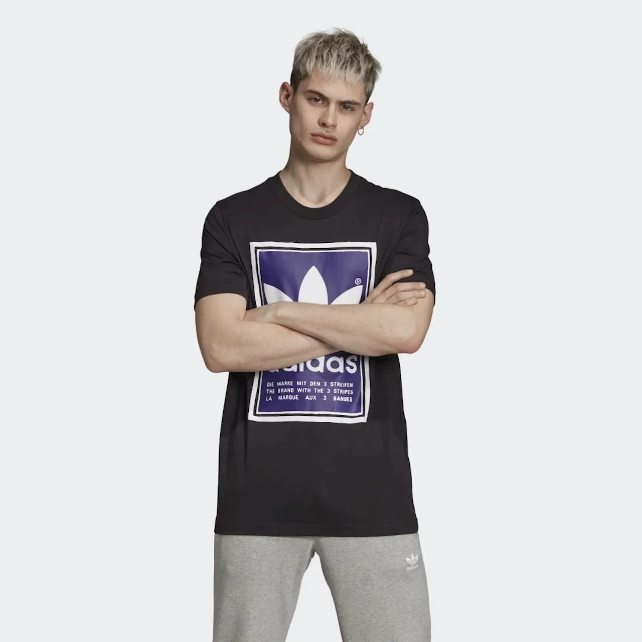 Adidas Originals Men's Filled Label T-Shirt - Black