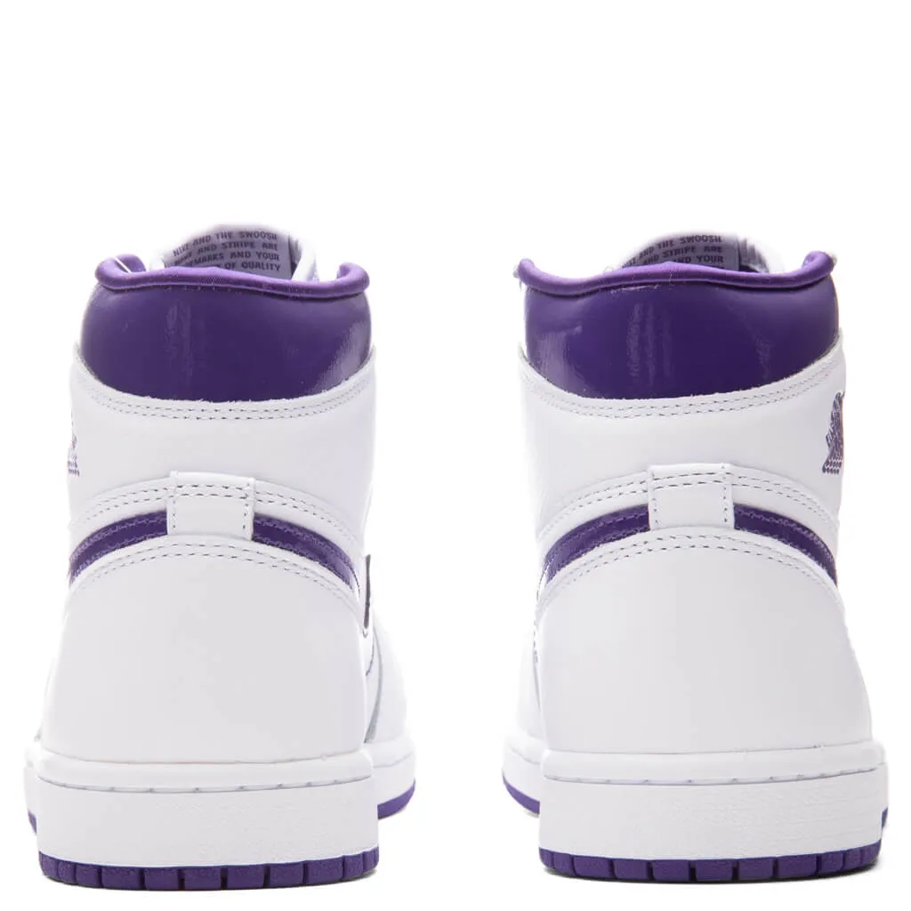 Air Jordan 1 Retro Hi Women's - White/Court Purple