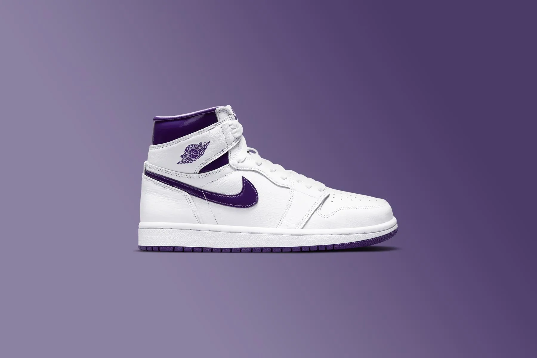 Air Jordan 1 Retro Hi Women's - White/Court Purple