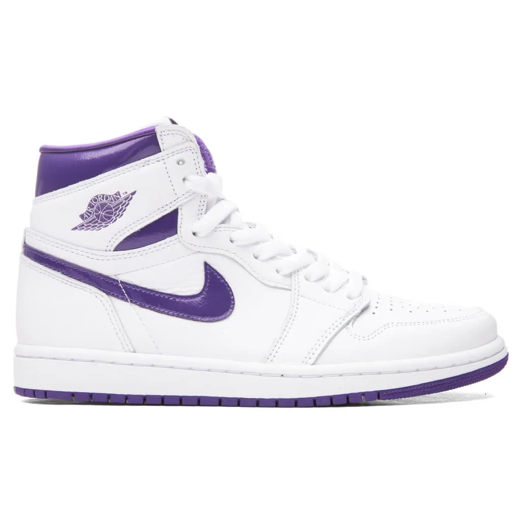 Air Jordan 1 Retro Hi Women's - White/Court Purple