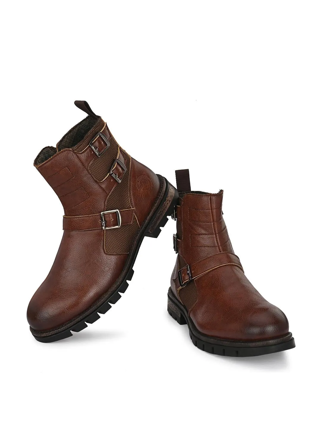 Alberto Torresi Ankel Higth And Zipper Boot With Metal Accent For Men