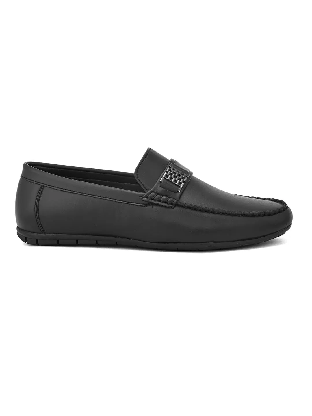 Alberto Torresi Synthetic Black Loafers For Men