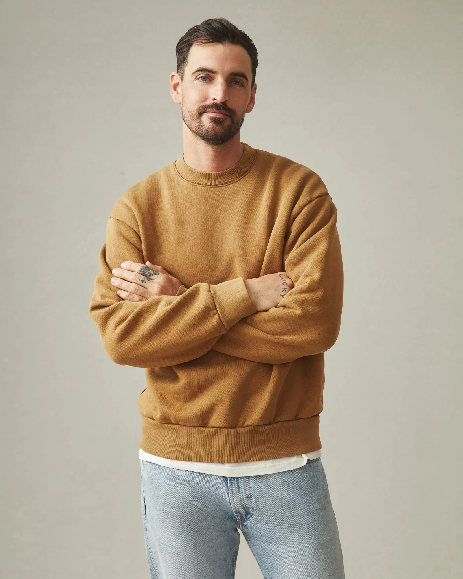 American Vintage Crew Sweatshirt - Tan