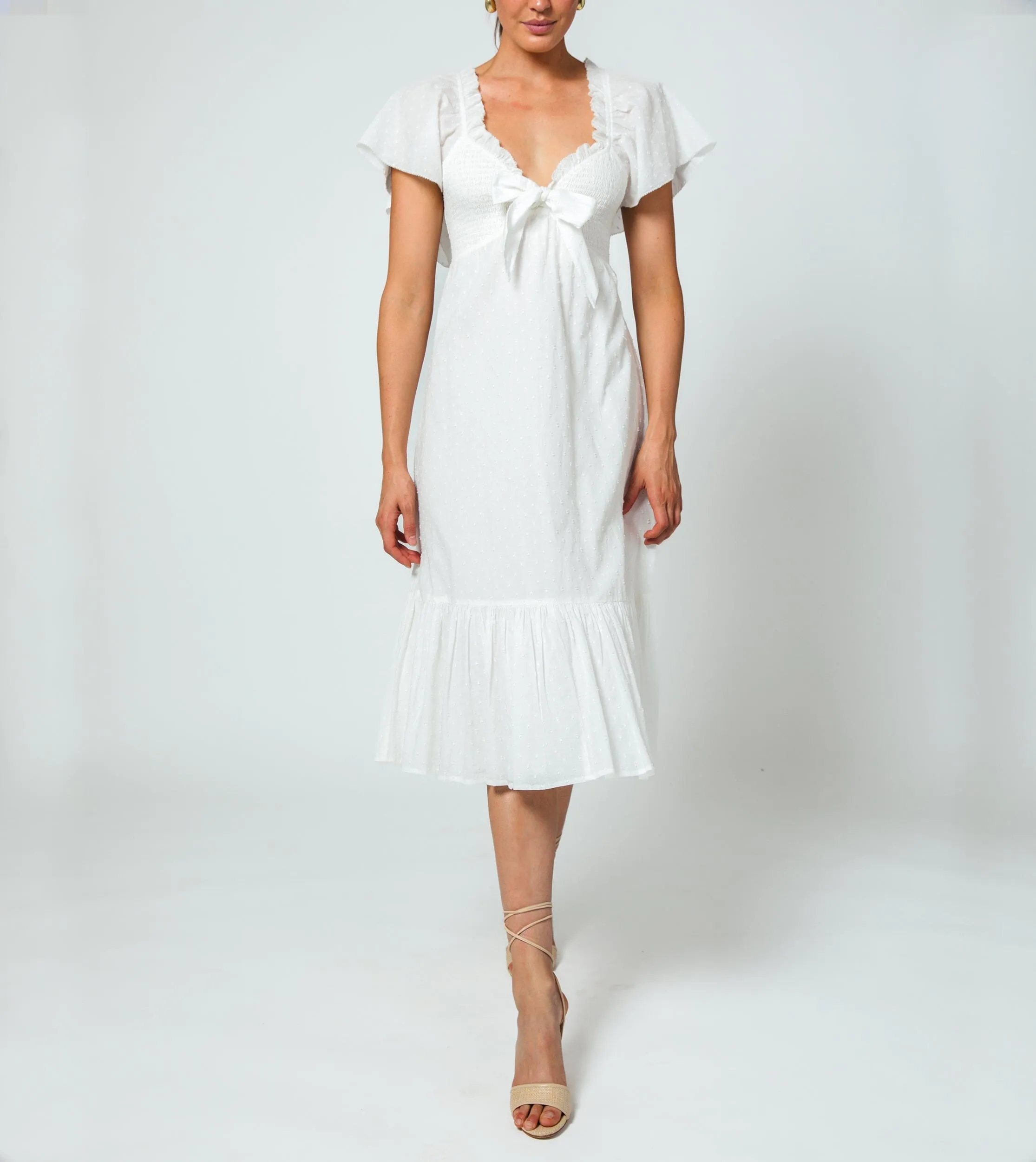 Ashlyn Midi Dress | Ivory