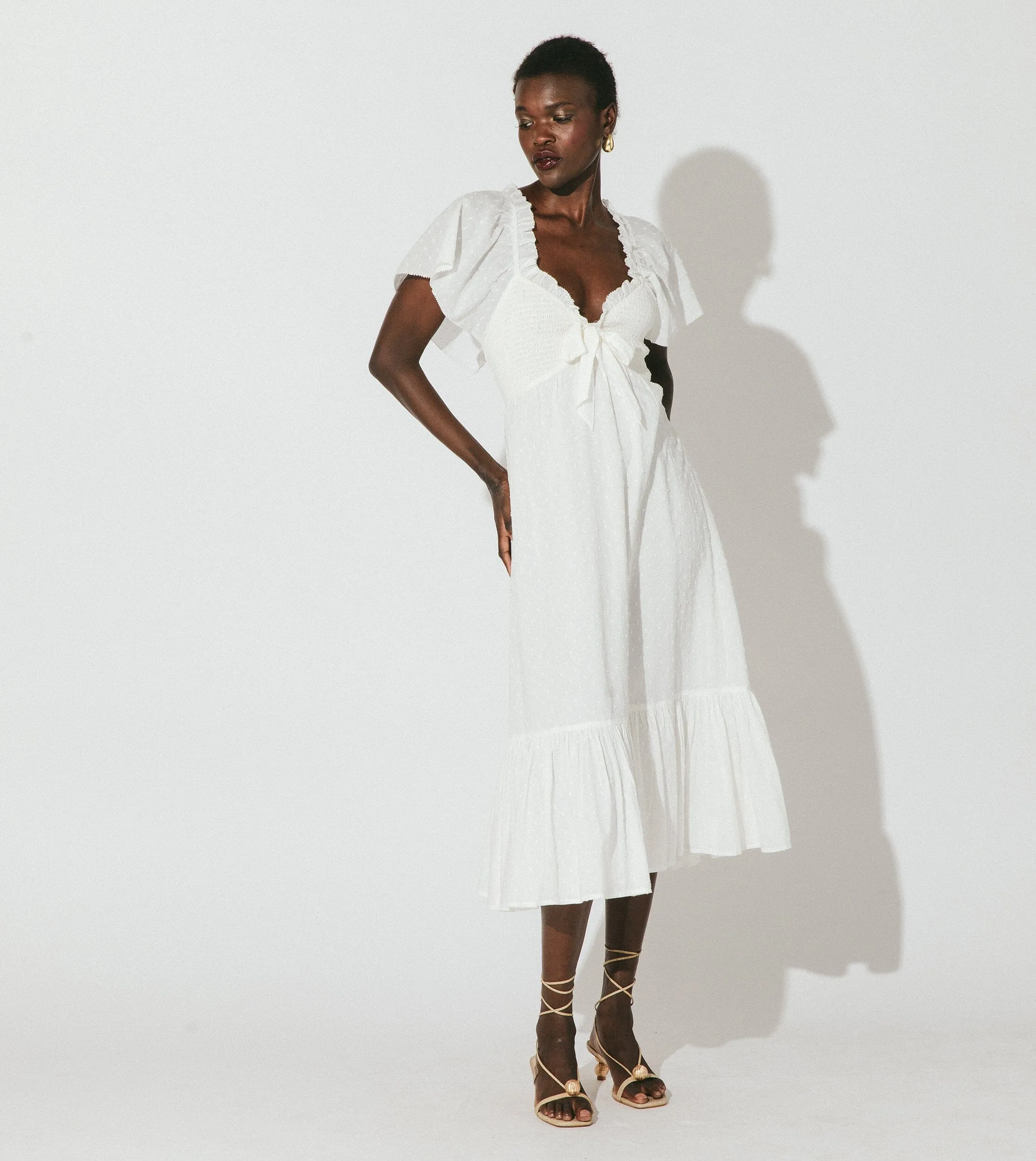 Ashlyn Midi Dress | Ivory