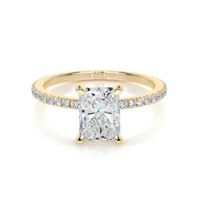 Audrey Lab Grown Diamond Ring -18K Yellow Gold