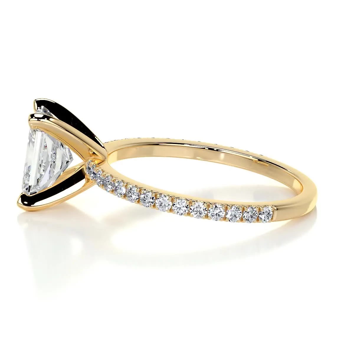 Audrey Lab Grown Diamond Ring -18K Yellow Gold