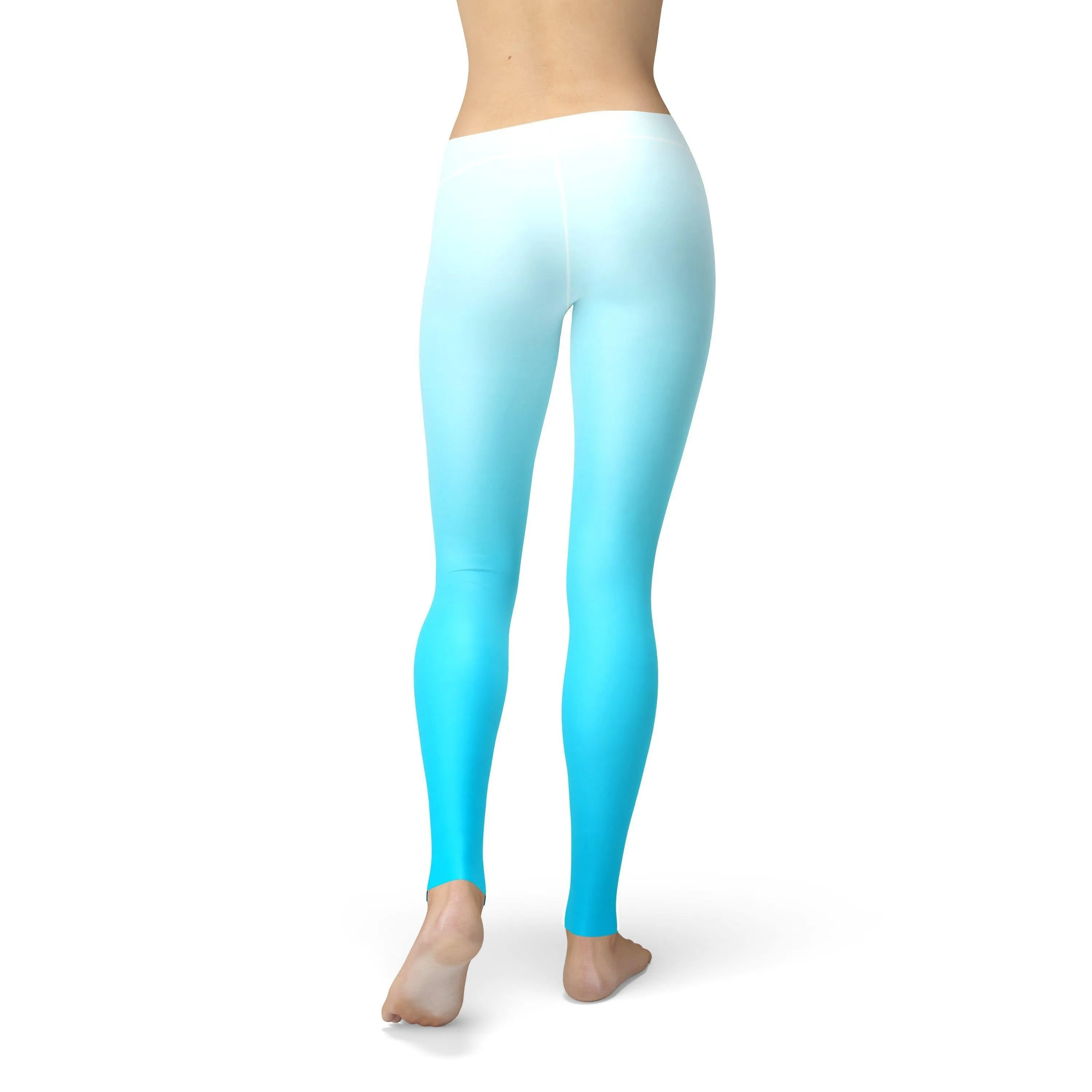 Avery White Blue Ombre Leggings