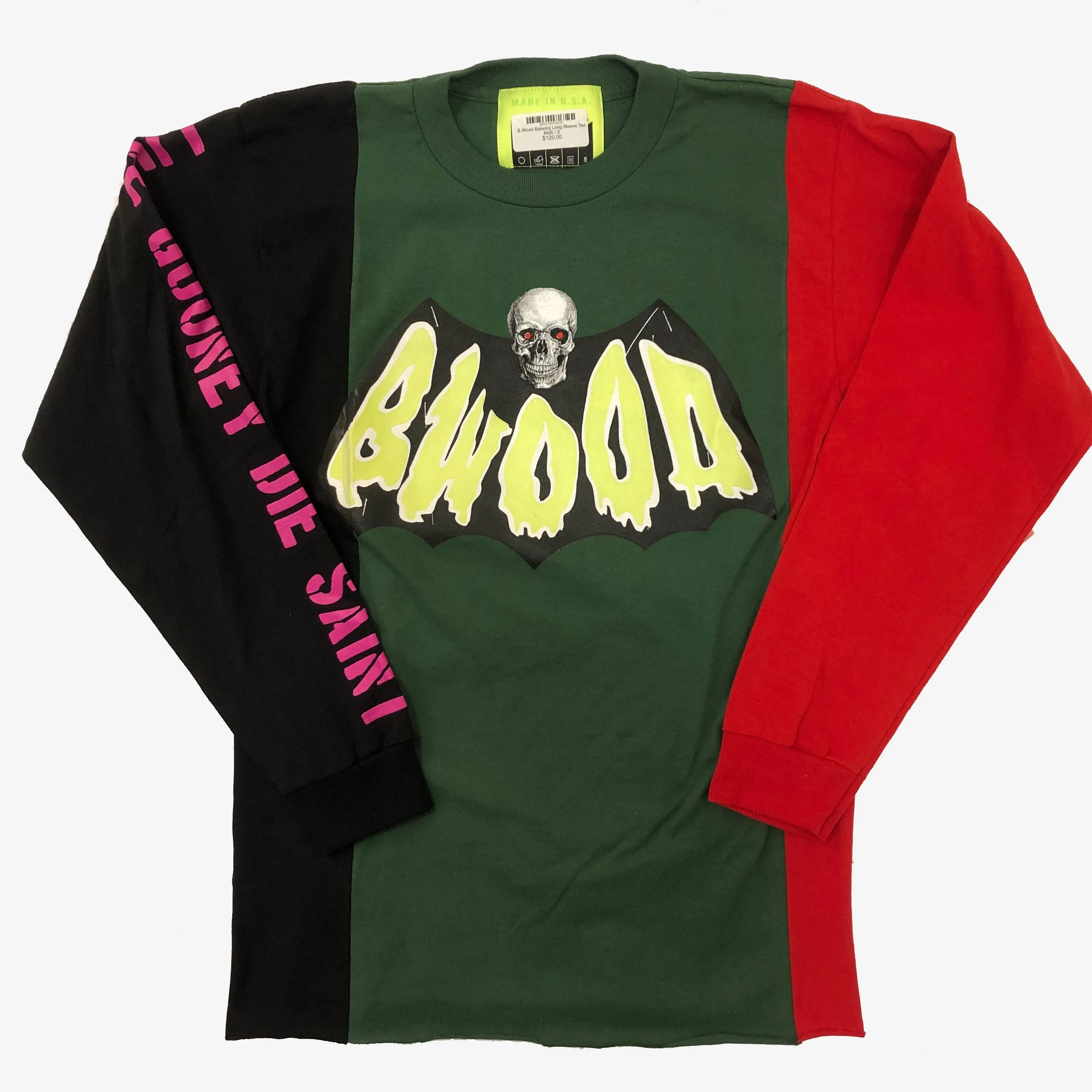 B Wood Batwing Long Sleeve Tee Multi