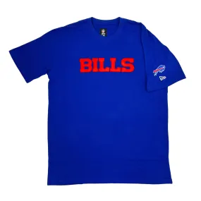 BIG & TALL New Era Bills Embroidered Royal Blue Short Sleeve Shirt