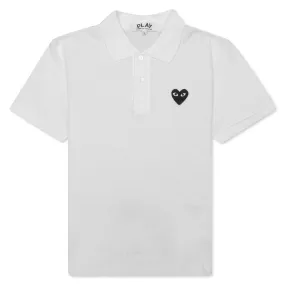 Black Emblem Women's Polo Shirt - White