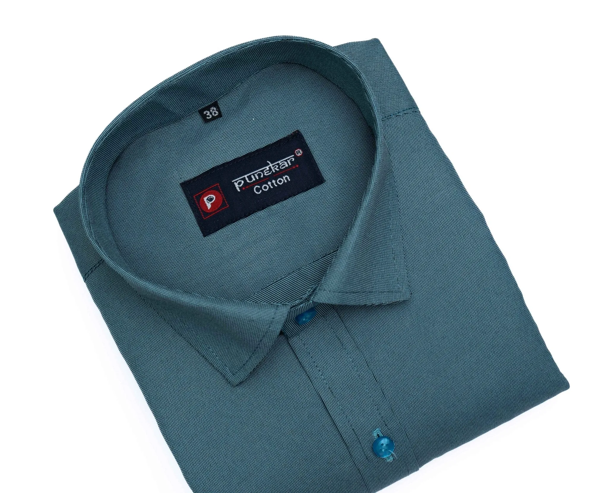 Blue Grey Color Polyester Shirt For Men