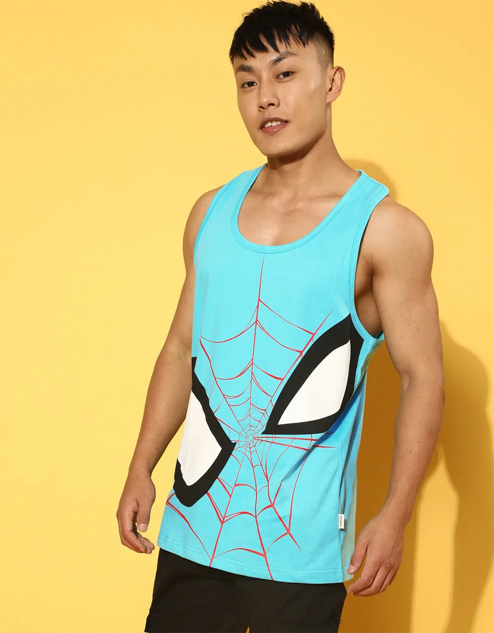 Blue Spiderman Graphic Printed Vest - Original Marvel Tee