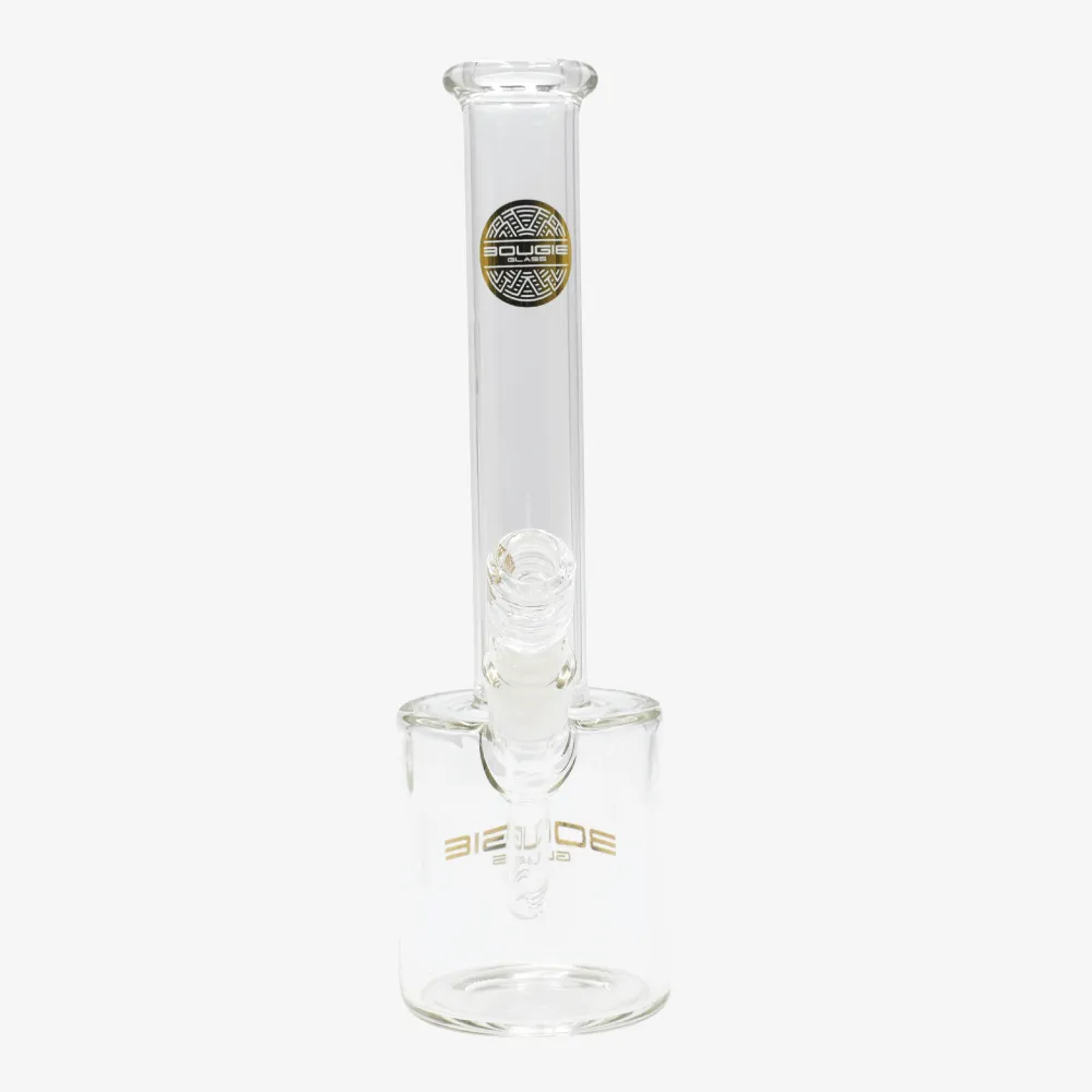 Bougie Glass Short Straight Water Pipe 12.5"