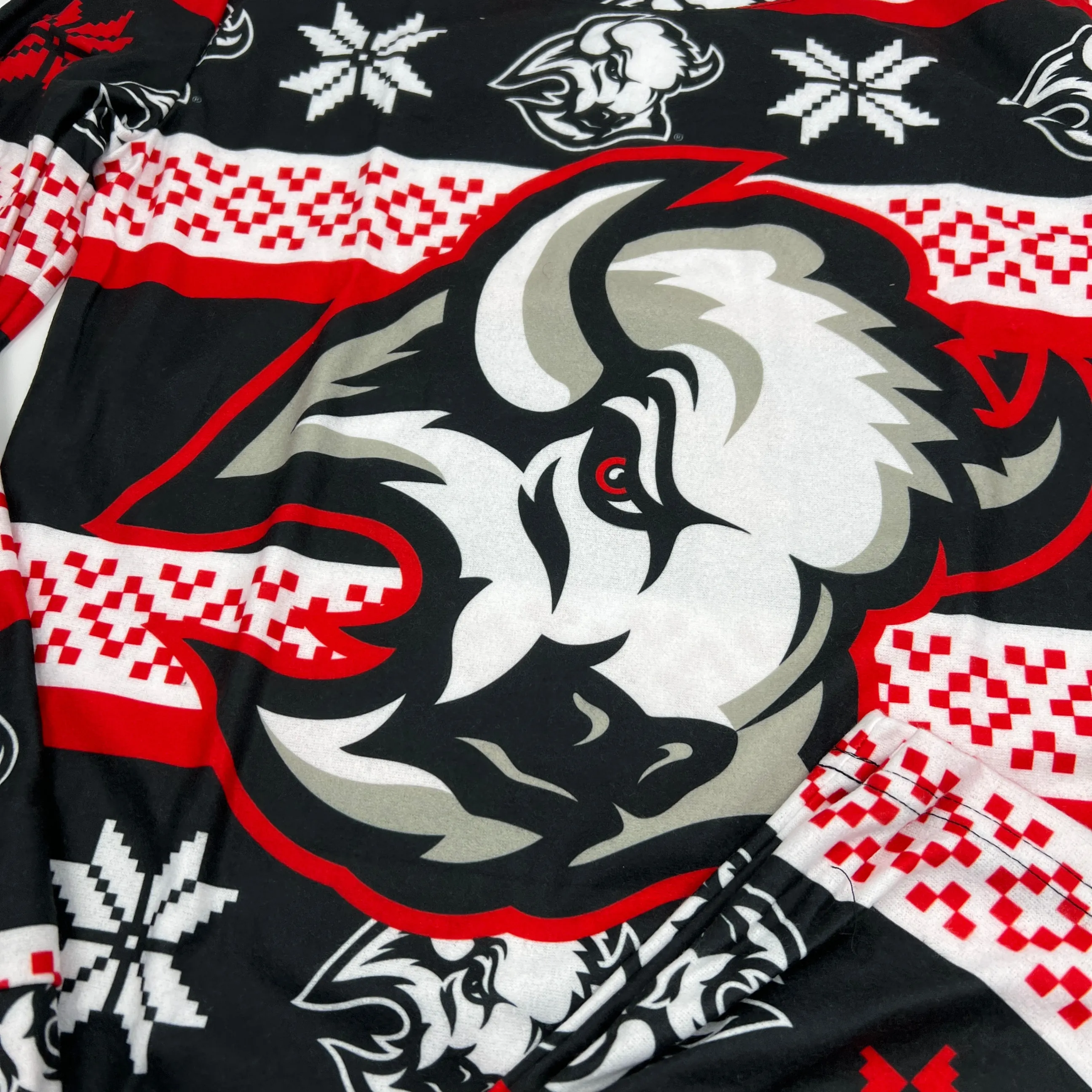 Buffalo Sabres Black & Red Crew Neck Ugly Pajama Set