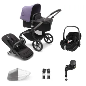 Bugaboo Fox 5, Pebble 360 PRO and Base Travel System - Graphite/Midnight Black/Astro Purple