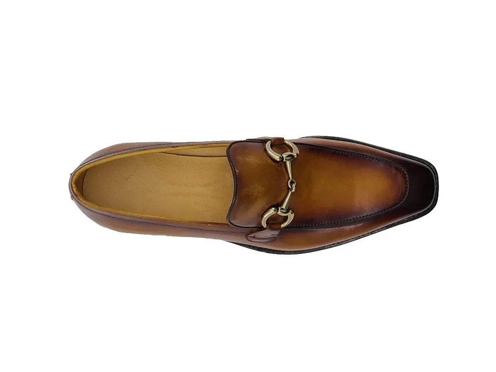 Burnished Calfskin Bit Loafer