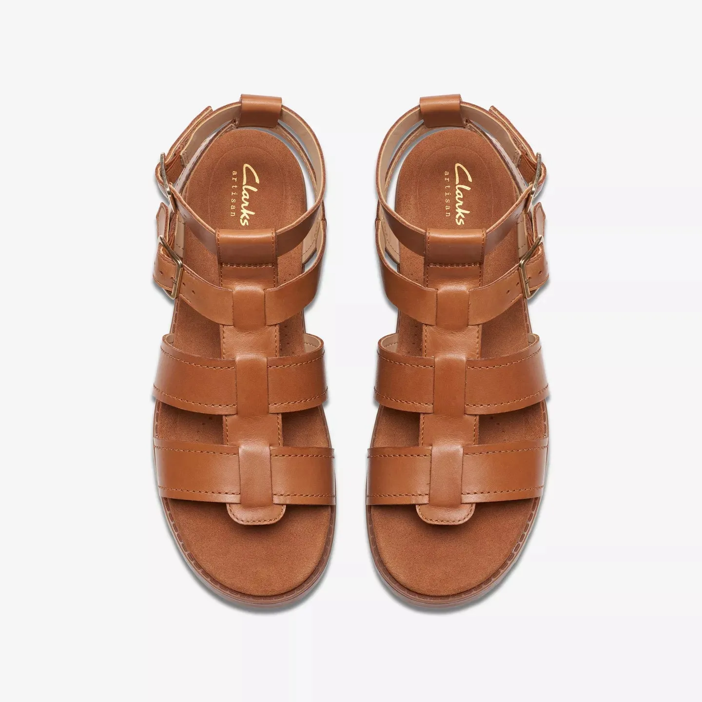 Clarks Orinoco Cove Tan Leather Sandals