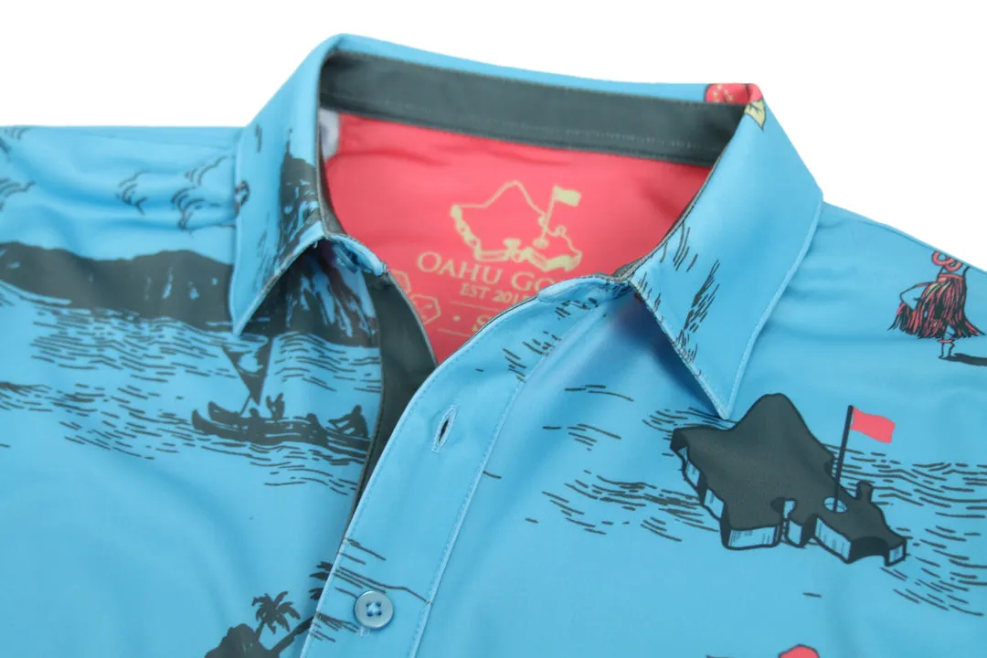 Classic Island Blue Skies - OGA Youth Polo - Sky Blue