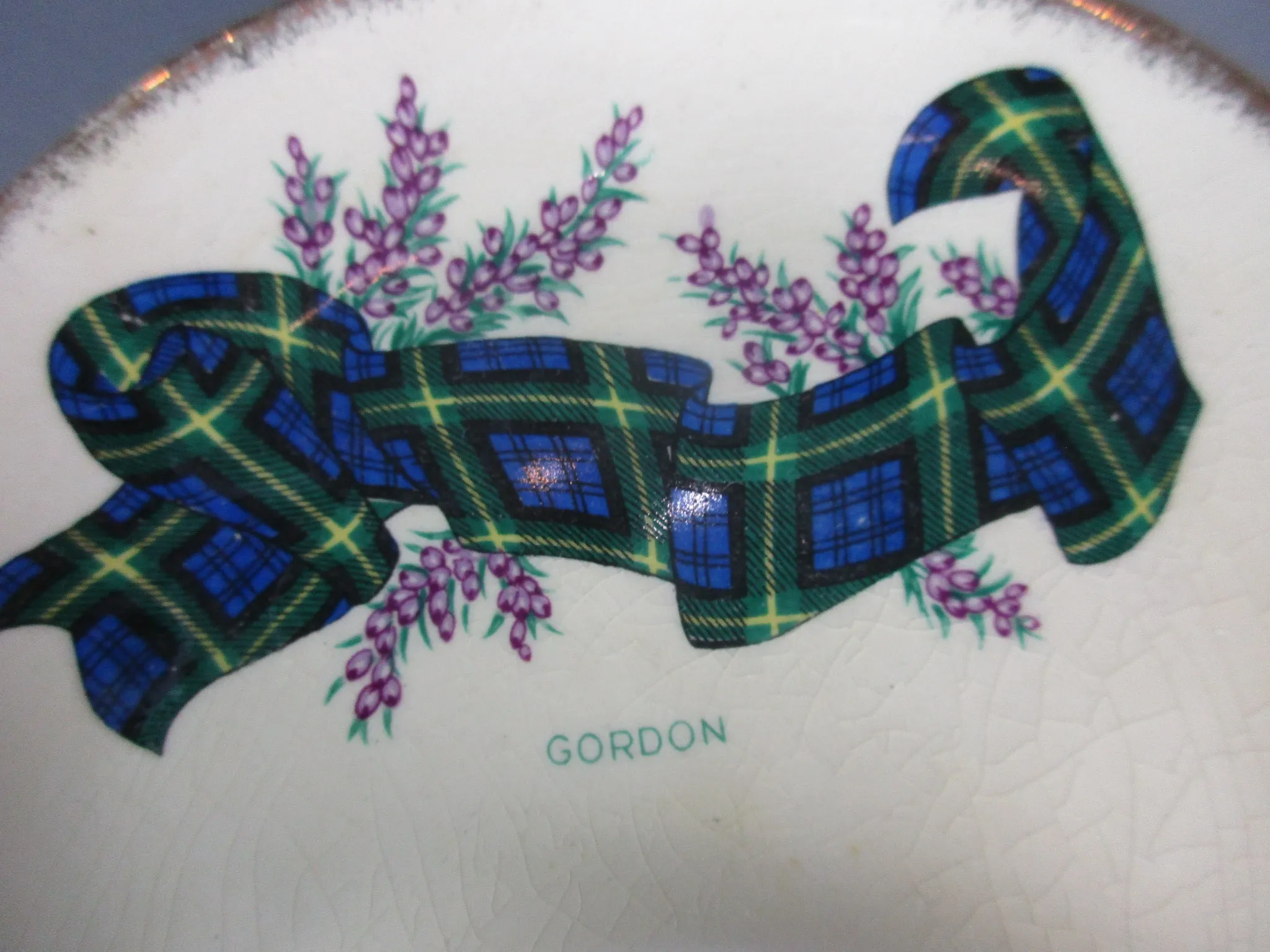 Crown Devon Tartan Cup And Saucer Vintage Mid Century c1950