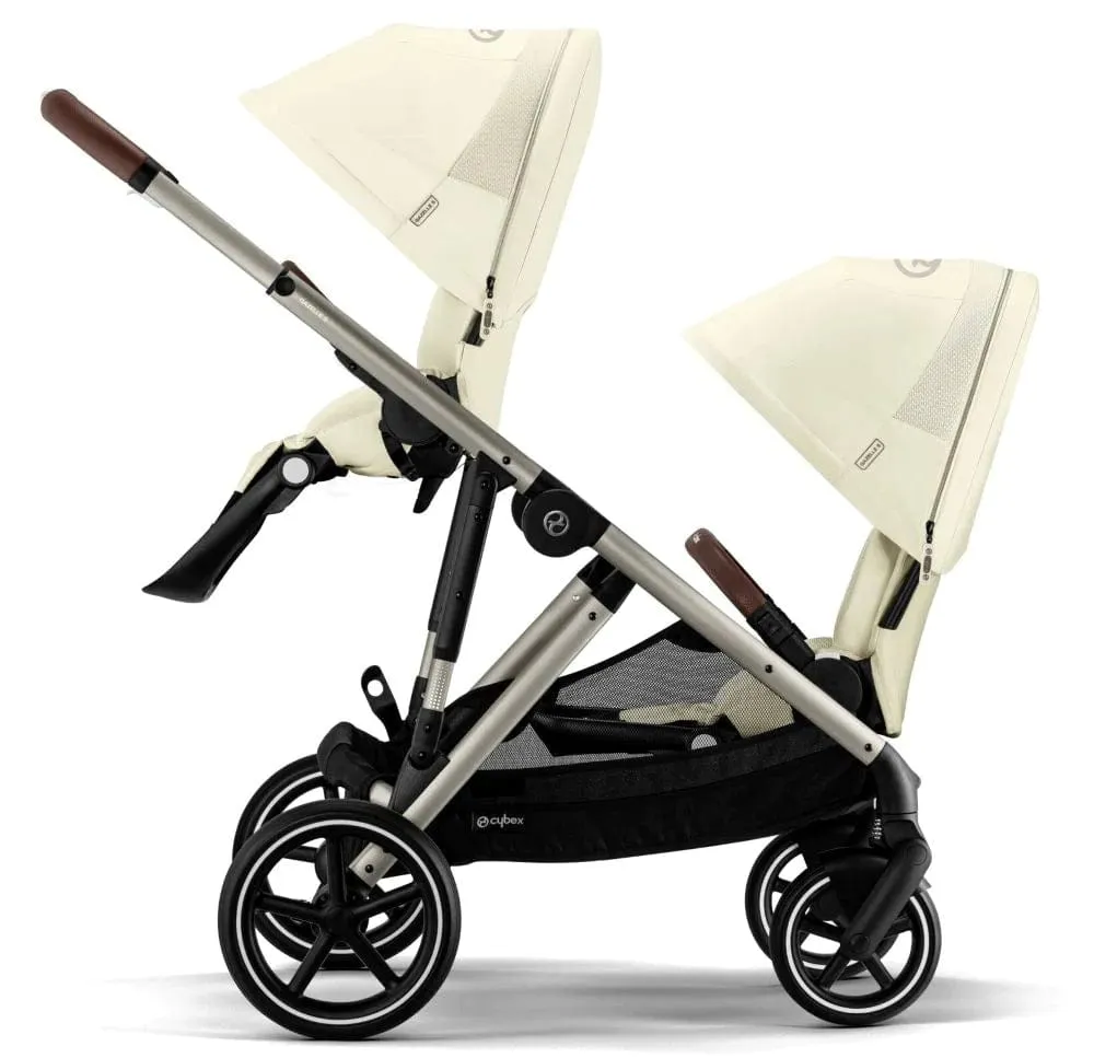 Cybex Gazelle S Double Tandem Pushchair - Taupe / Seashell Beige