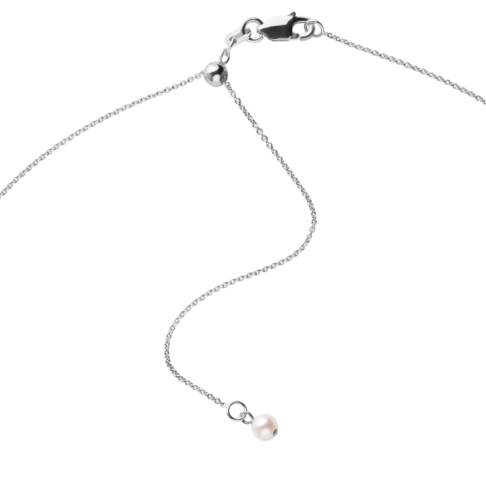 Dew Collection 8.5-9.0 mm White Freshadama Pearl Adjustable Chain Pendant