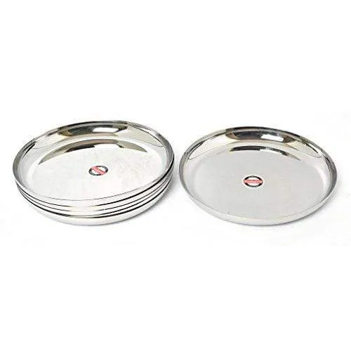 Embassy Brunch Quarter Plate, Size 1, 19.3 cms (Pack of 6, Stainless Steel)