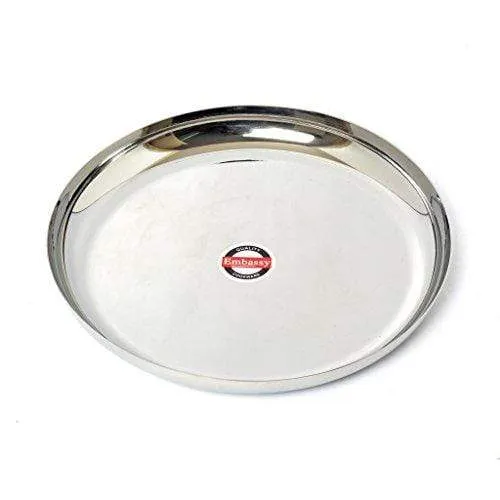 Embassy Brunch Quarter Plate, Size 1, 19.3 cms (Pack of 6, Stainless Steel)