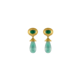 Emerald Alabastra Dangle Earrings