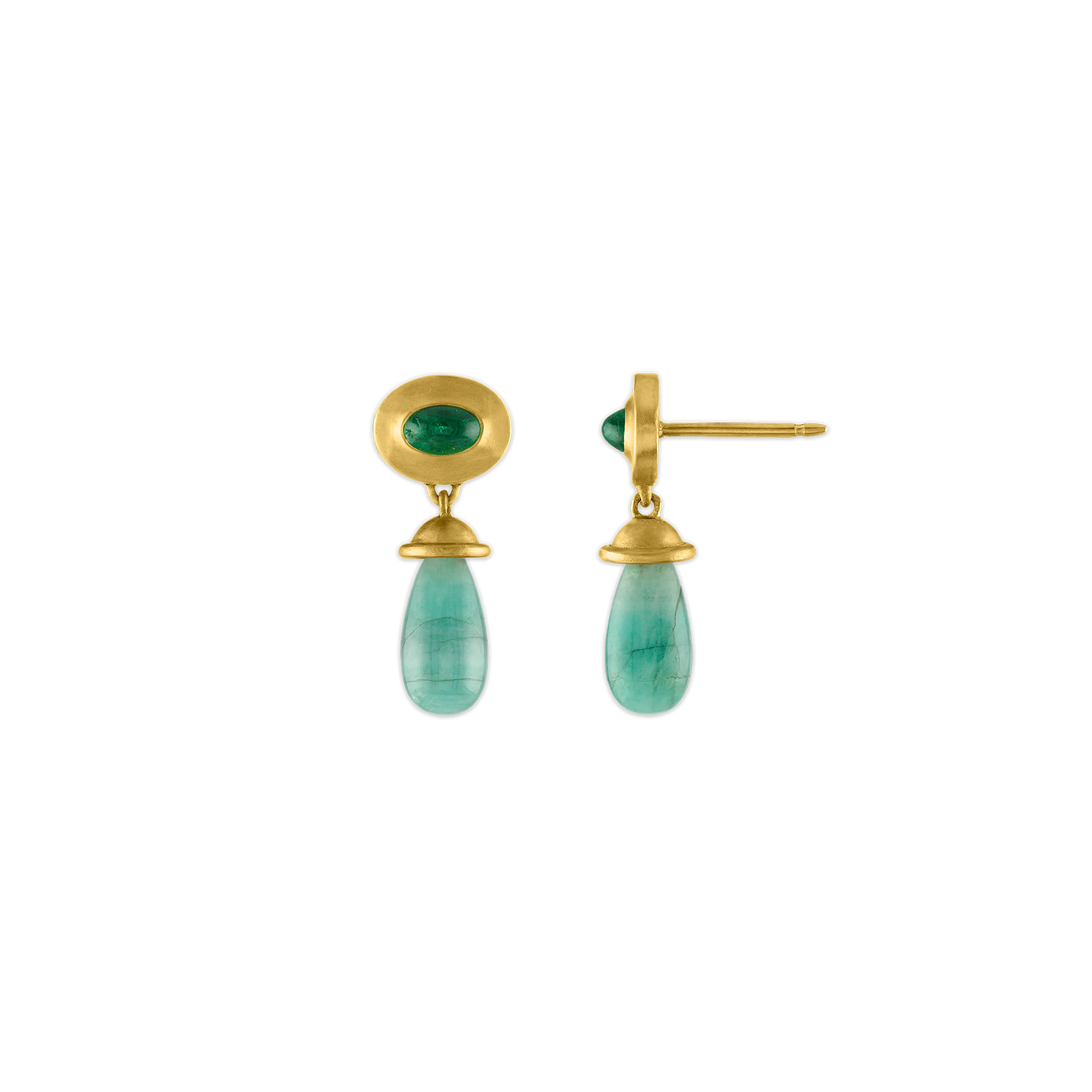 Emerald Alabastra Dangle Earrings