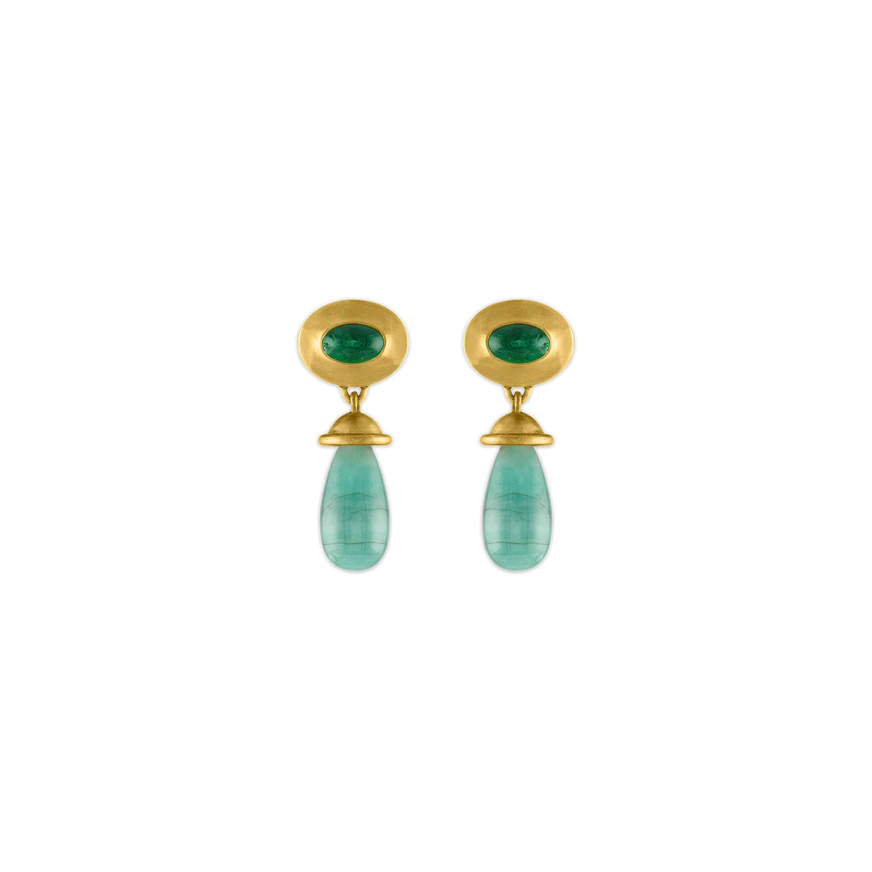 Emerald Alabastra Dangle Earrings