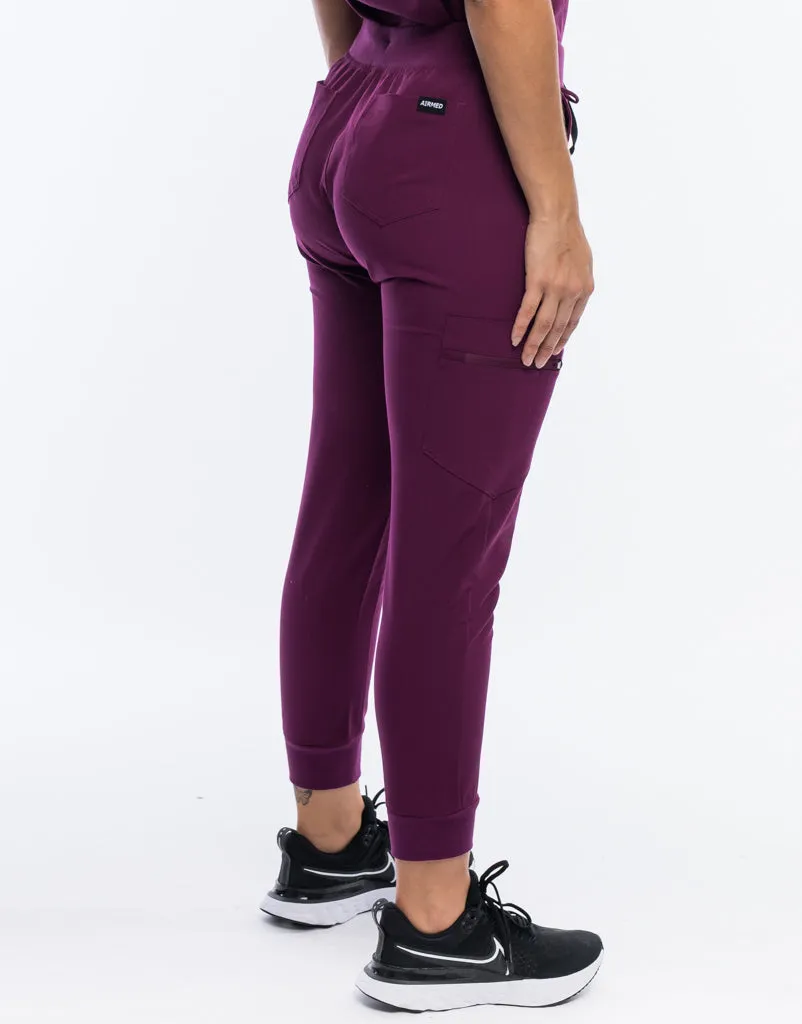 Essential Jogger Scrub Pants - Purple