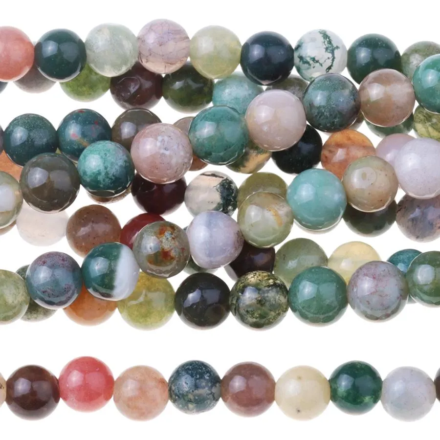 Fancy Jasper 4mm Round 8-Inch