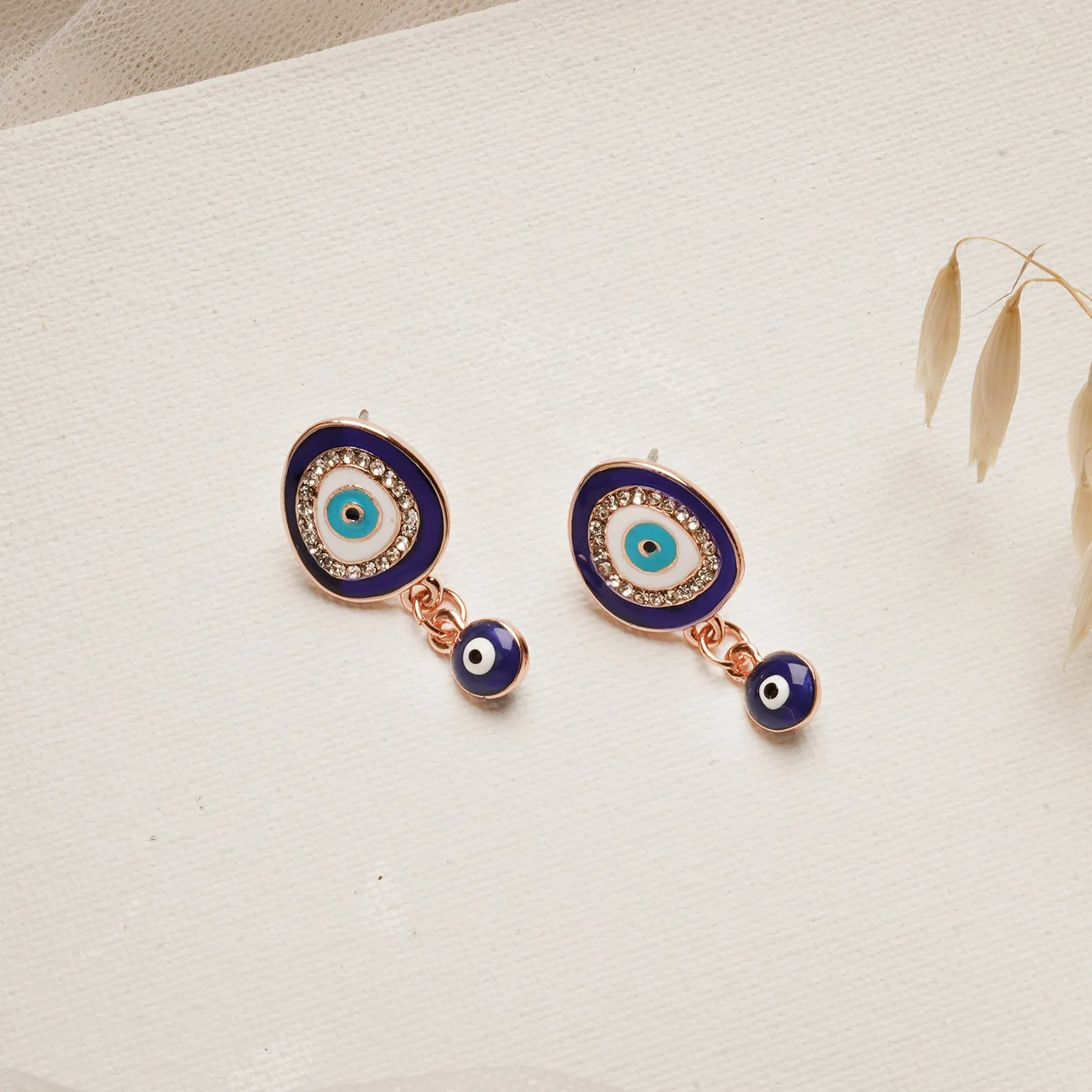 Felix Blue Evil Eye Earrings