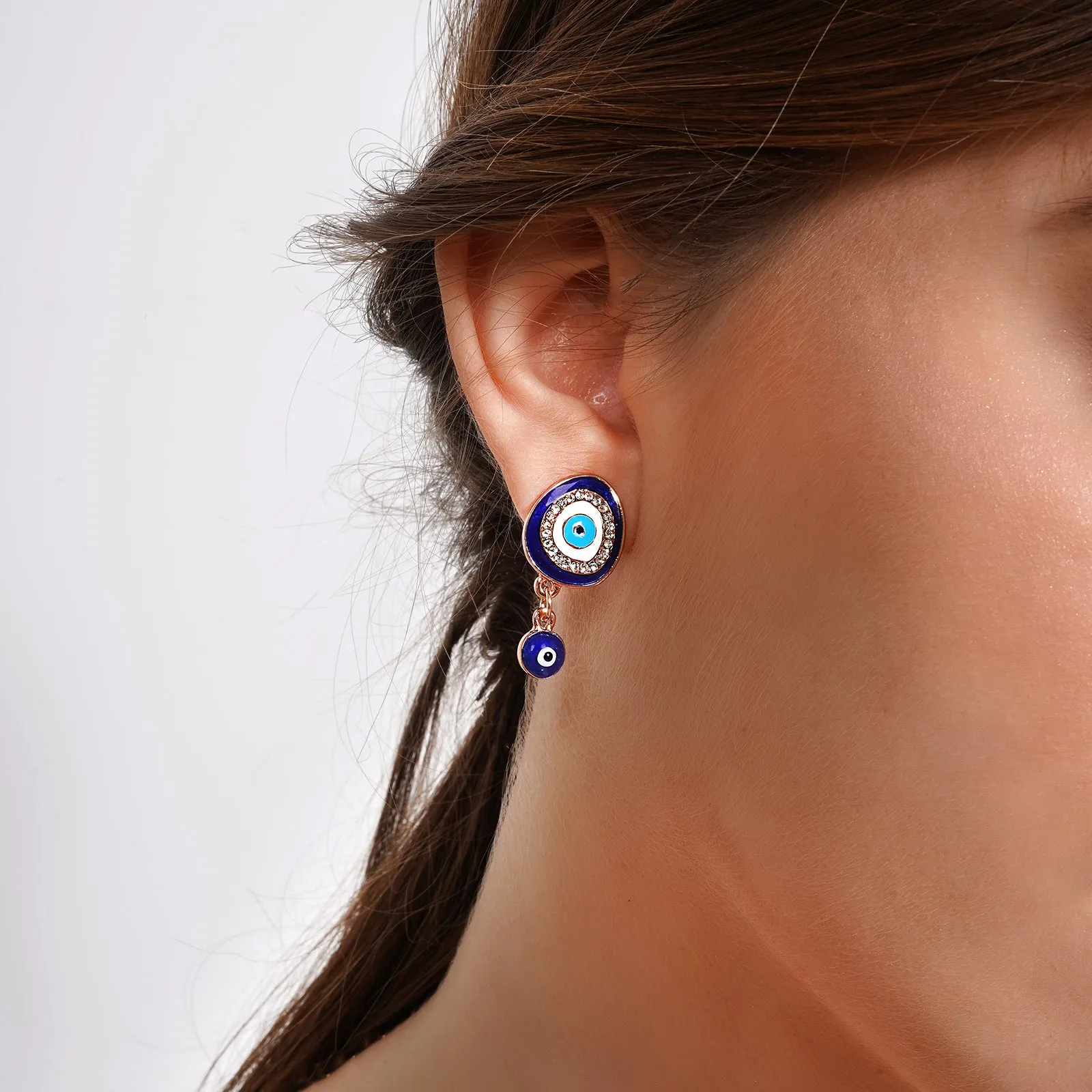 Felix Blue Evil Eye Earrings