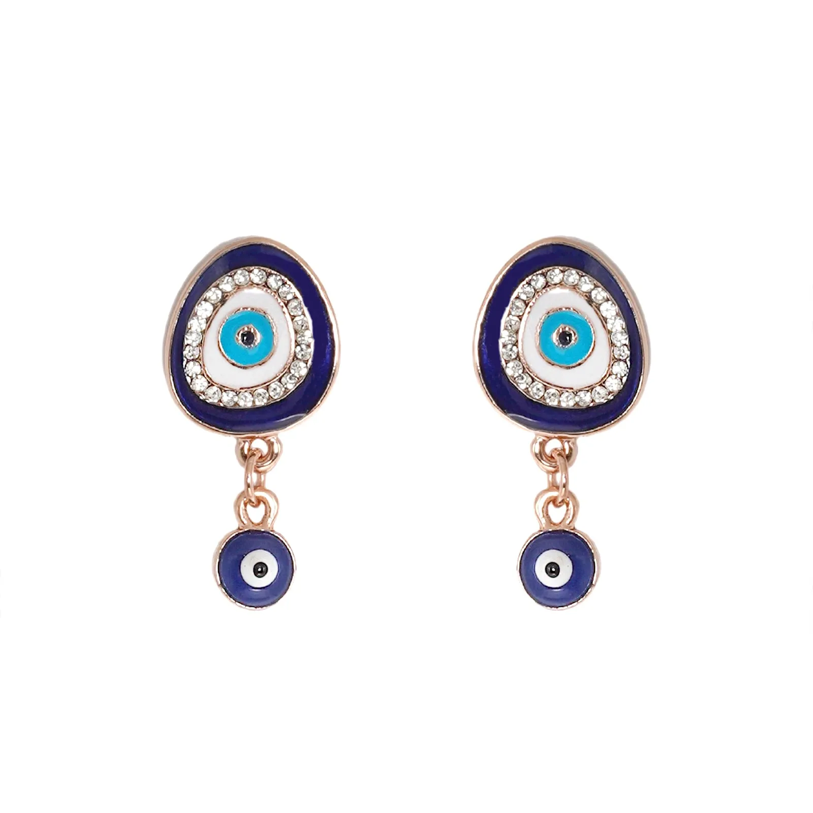 Felix Blue Evil Eye Earrings