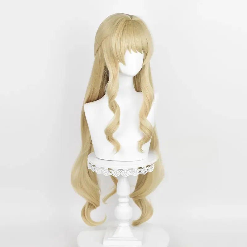 Genshin Impact Yuelyn Long Curly Blonde Cosplay Wig ON1311