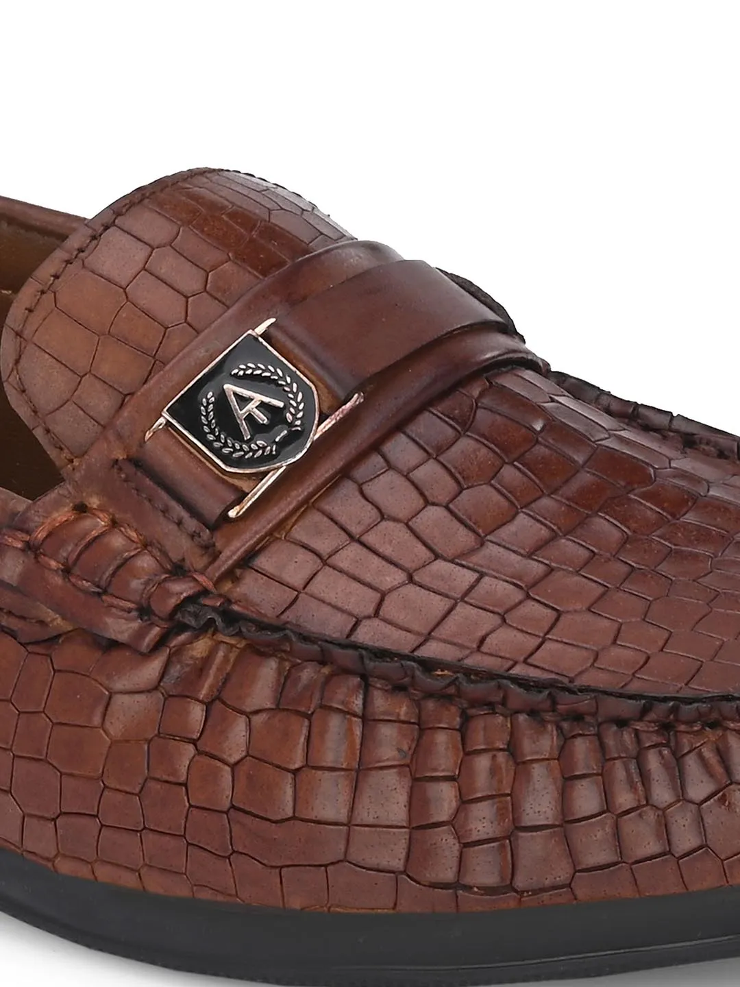 Genuine Leather Textured Impact Technolog Slip On