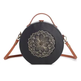 Golden Zari Hand Embroidered crossbody Sling Bag for women