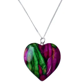 Heathergems Medium Heart Sterling Silver Pendant