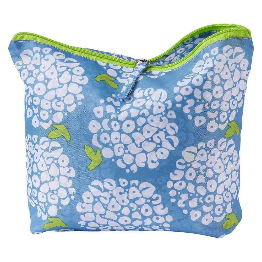 Hydrangea Blossoms Splash Proof Pouch