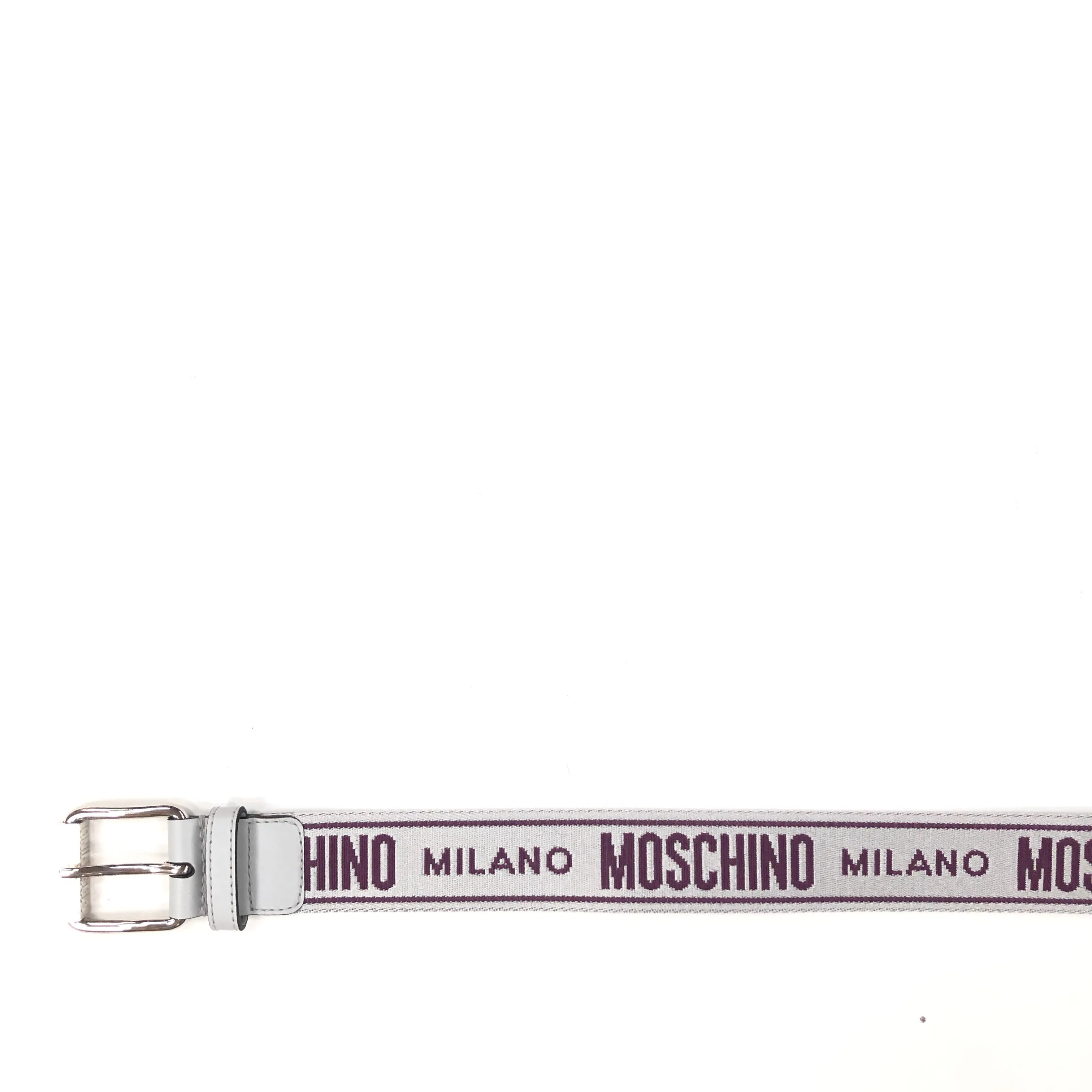 Jacquard Logo Belt (Grey/Purple)