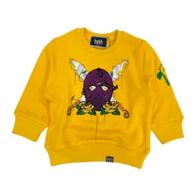 Kids Rose Sweater (Purple/Yellow)