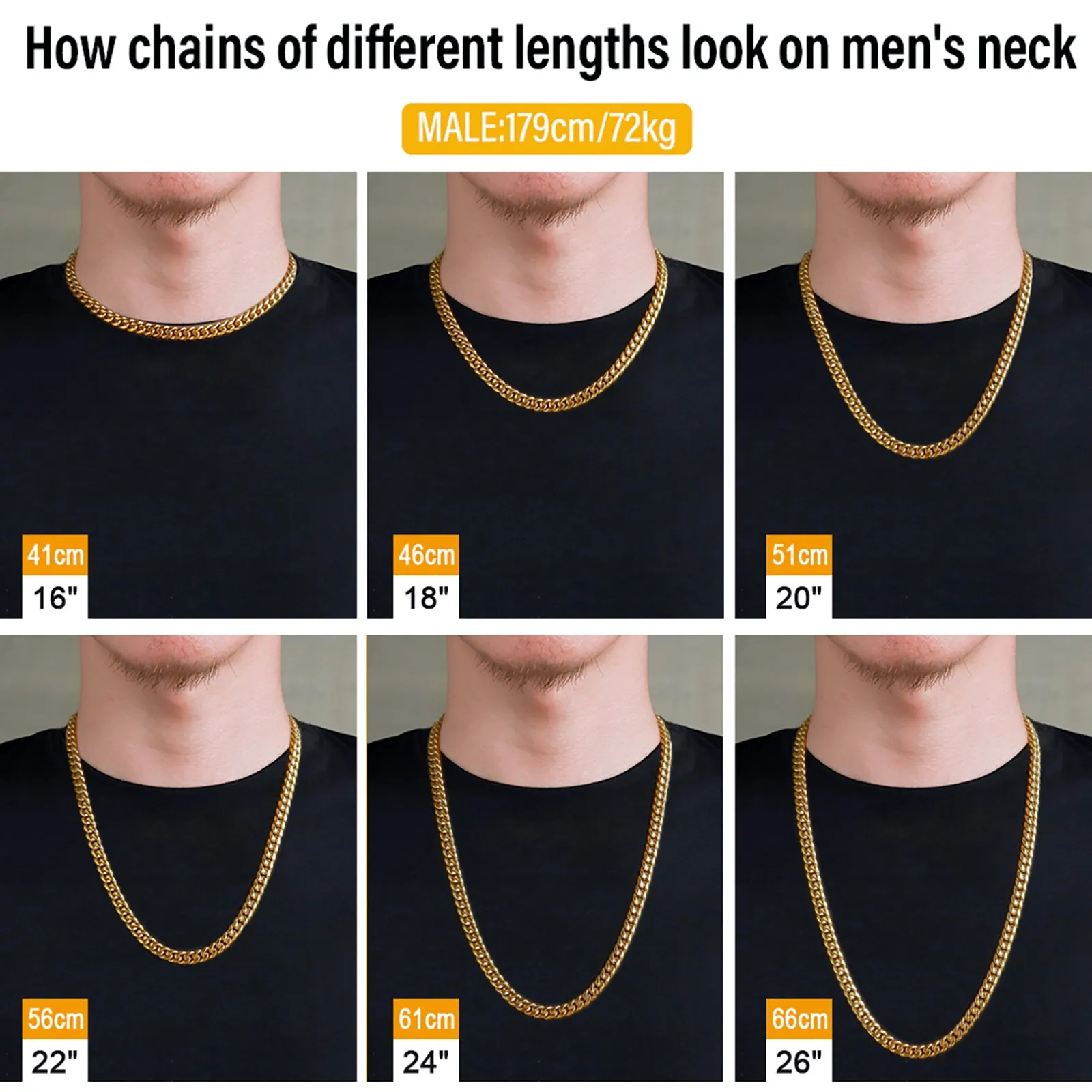 KRKC 8mm Mens Miami Cuban Link Chain and Bracelet Set in 18K Gold