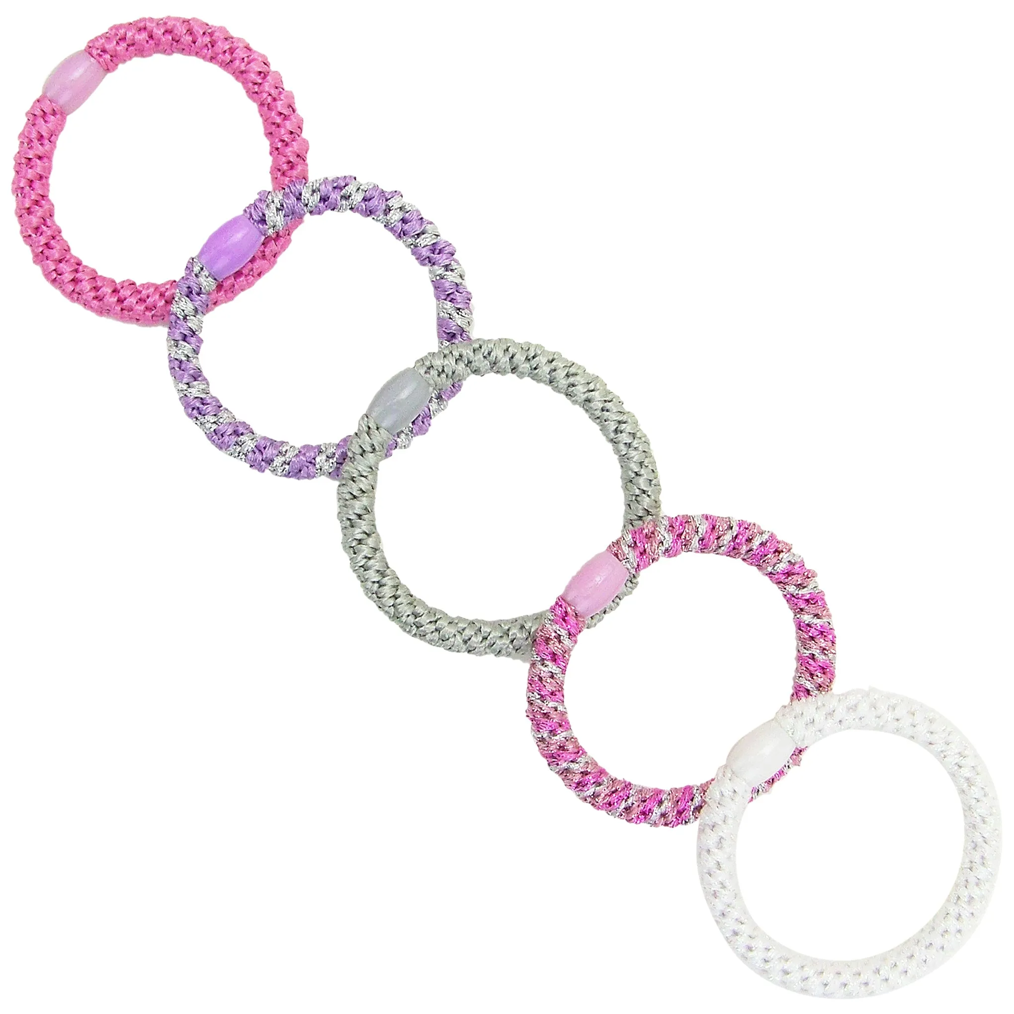 L. Erickson Grab and Go Pony Tube Hair Ties in Princess 15 Pack