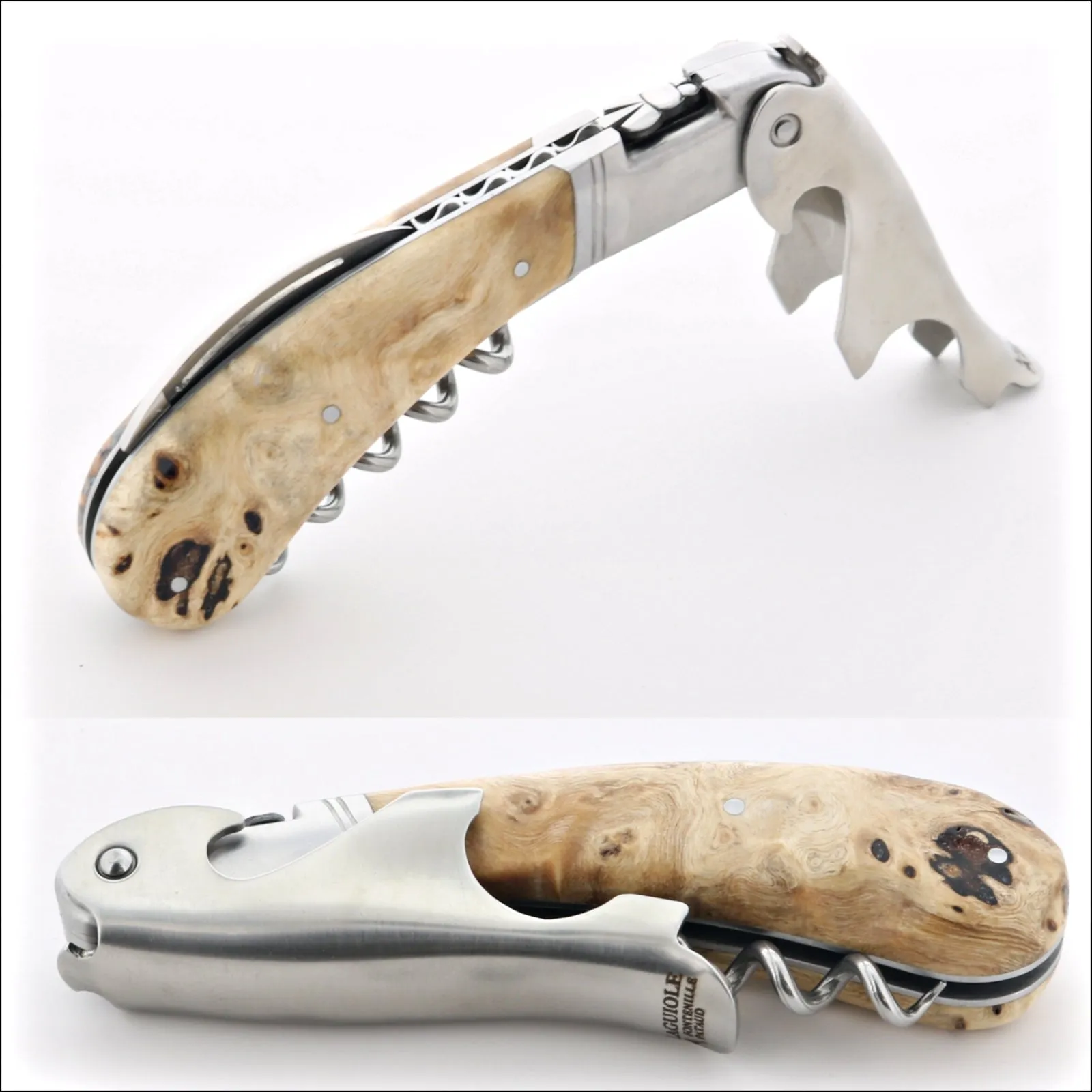 Laguiole Magnum Poplar Burl Corkscrew - F