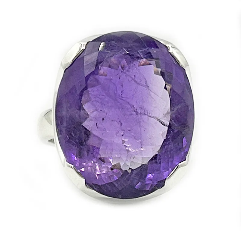 Maan Amethyst Gemstone Chunky Ring