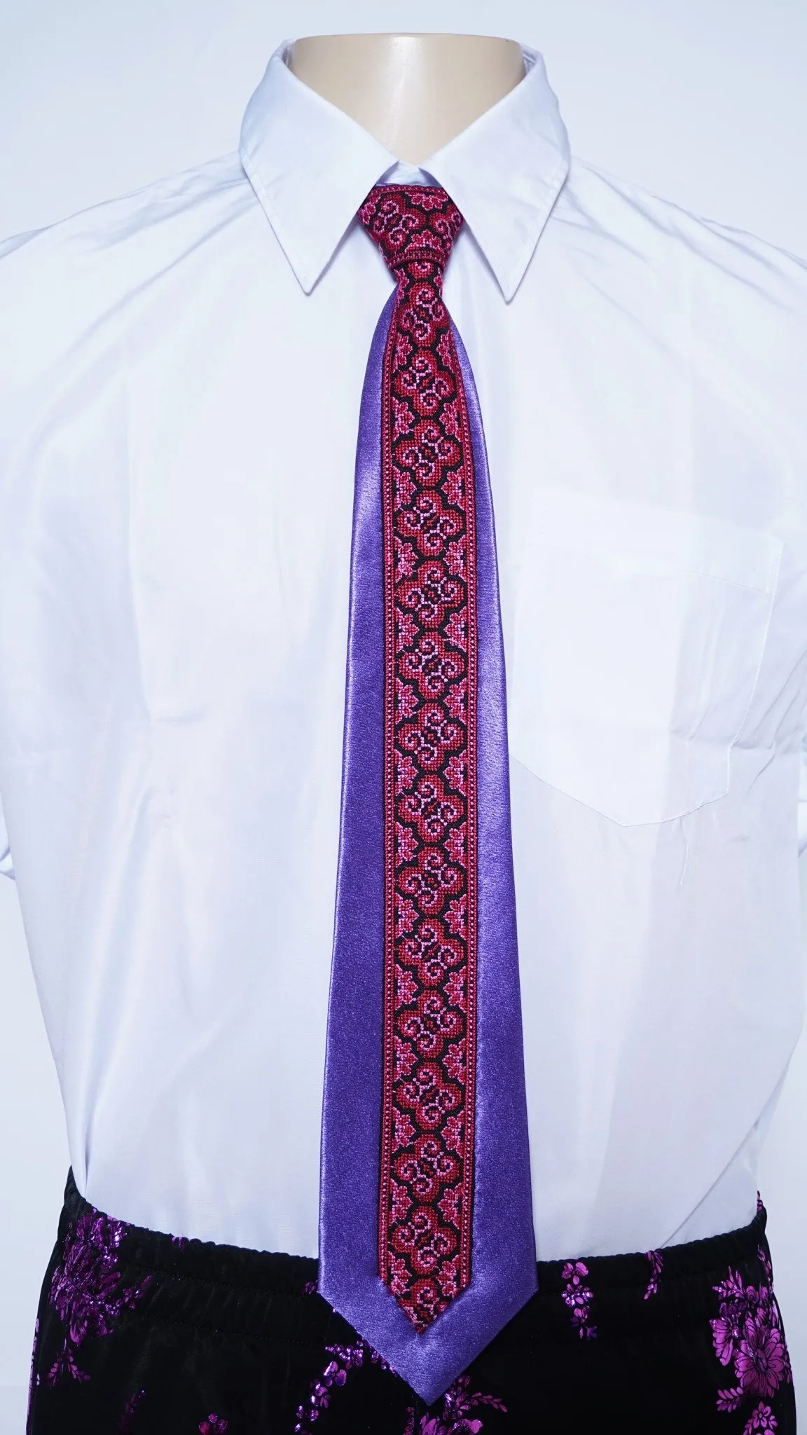 Men's Purple Qwj Tie